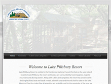 Tablet Screenshot of lakepillsburyresort.com
